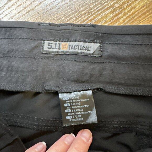5.11 Pants Women's 8 Long Black Mesa Cargo Utility Rip Stop 64417 - Picture 6 of 10